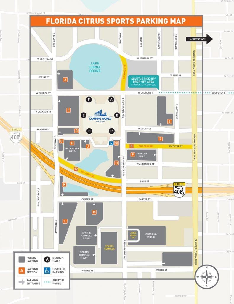 mapa do acampamento Mundial estádio estacionamento