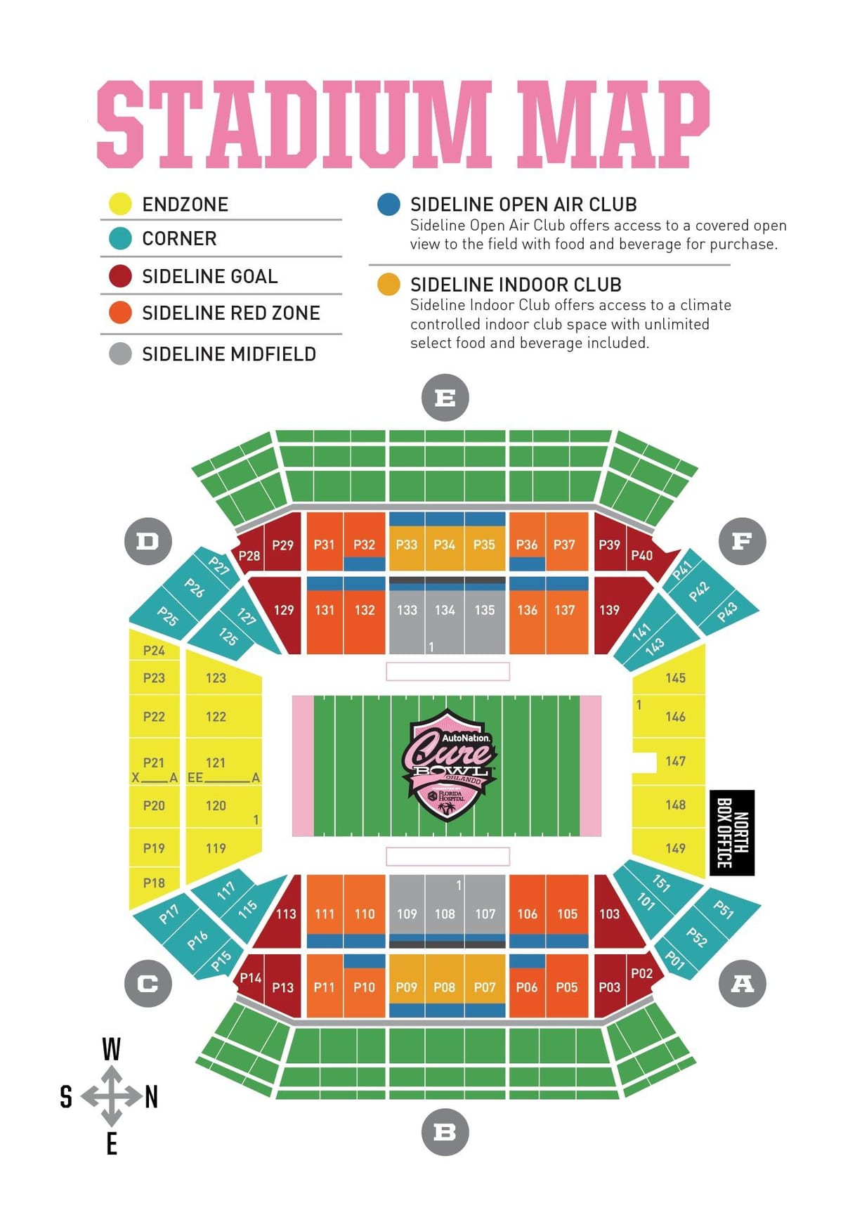 acampamento Mundial estádio mapa de assentos