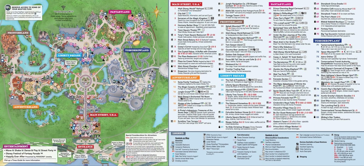 A Disney Magic Kingdom mapa
