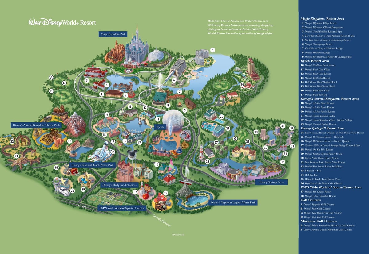 Walt Disney World mapa