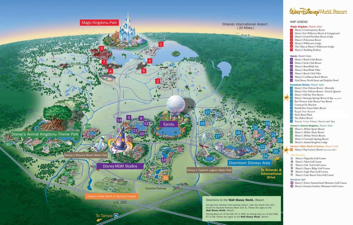 mapa da Disney World