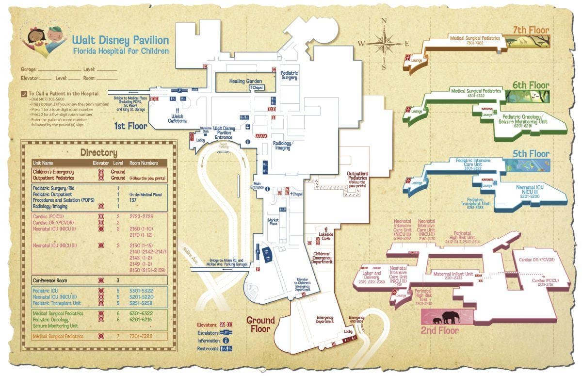 Hospital da flórida mapa