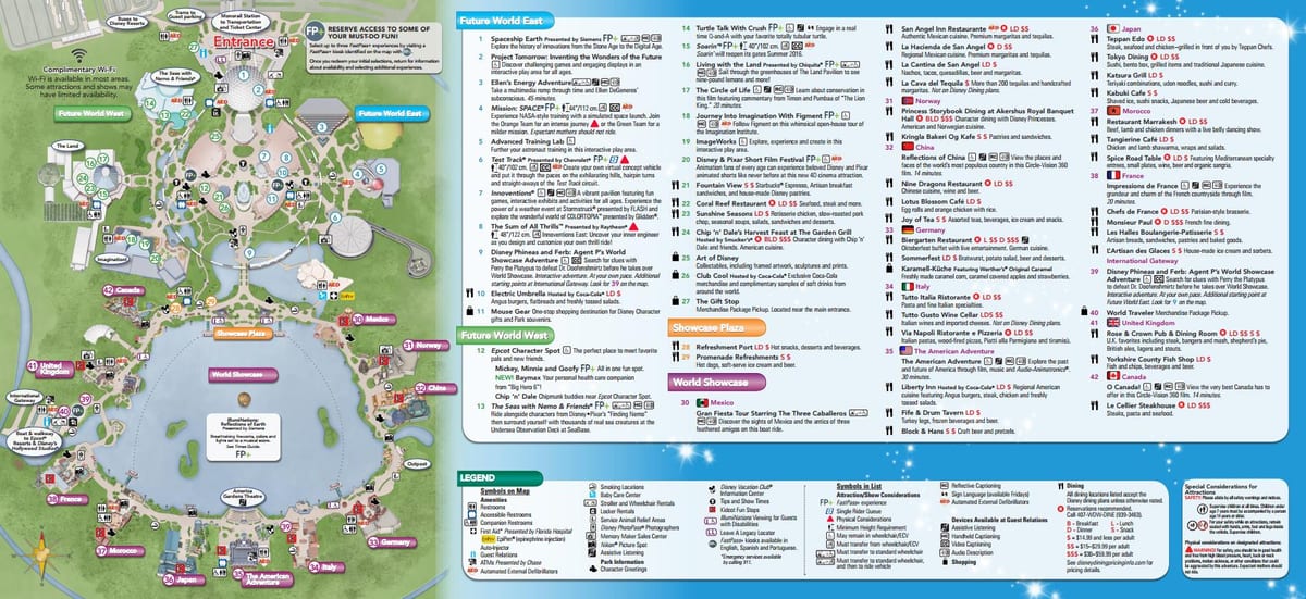 O EPCOT, em Orlando mapa