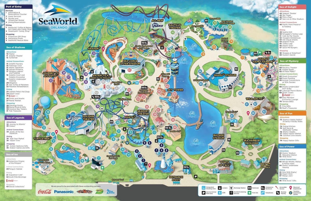 mapa do Seaworld