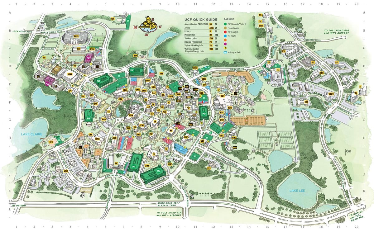 mapa da UCF